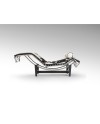 LECO- CHAISE LONGUE - PIEL VACA BCO.NEGR